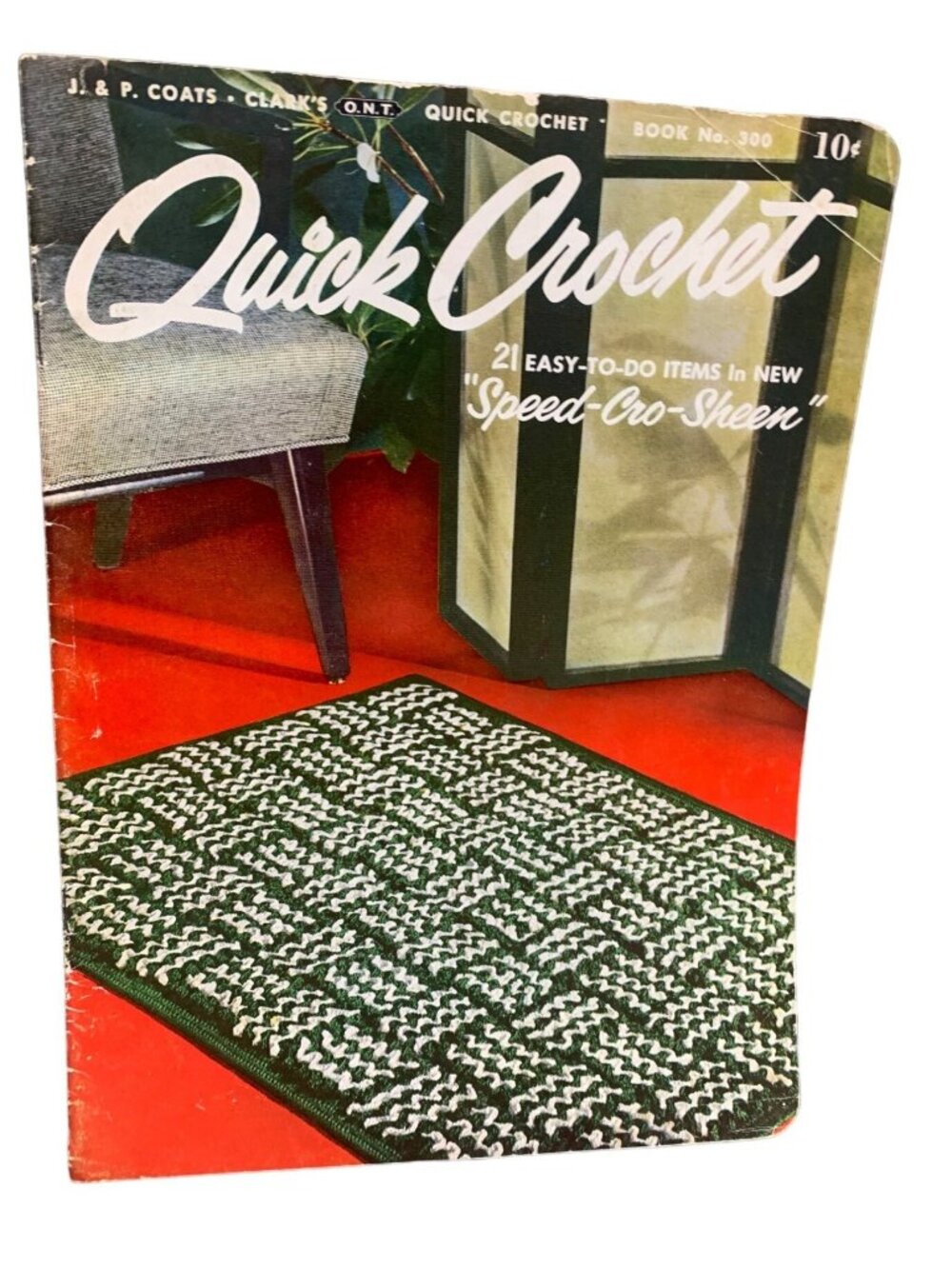 Vintage Quick Crochet Pattern Book No. 300 21 Easy-To-Do Items J.P. Coats Clark'